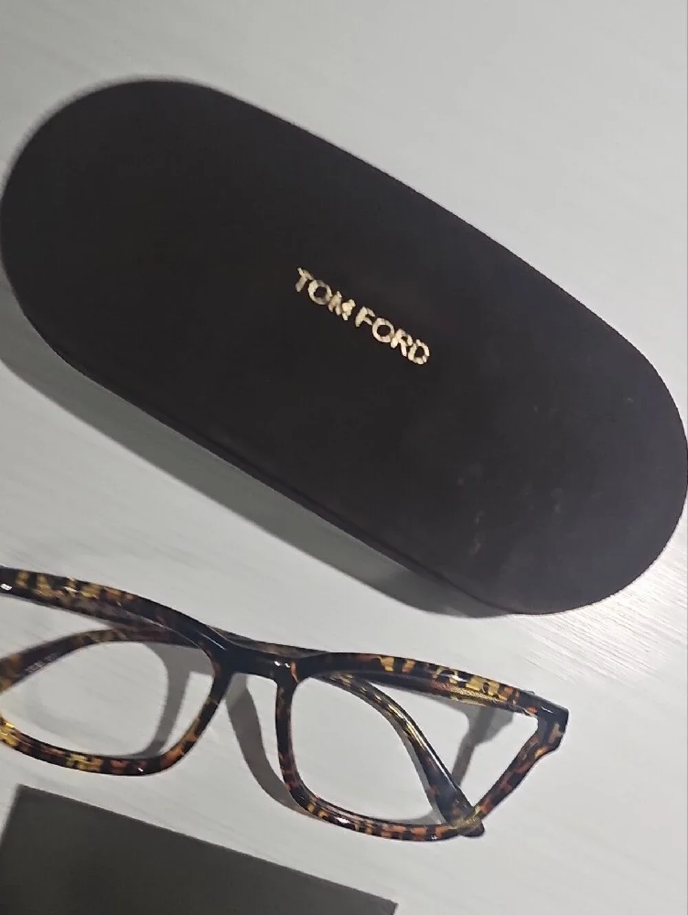 Tom Ford Tortoiseshell Acetate Glasses - Brown and Black. W/case, Wipe.